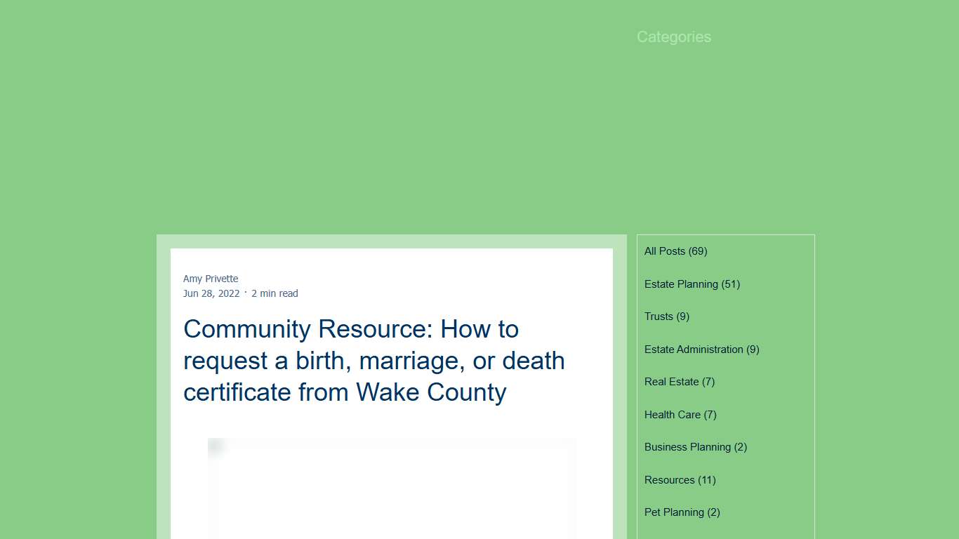 Community Resource: How to request a birth, marriage, or death certificate from Wake County